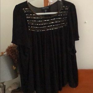 Black Peasant blouse